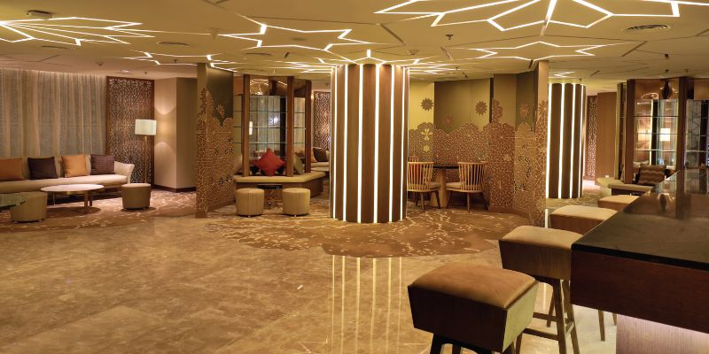A hotel lobby